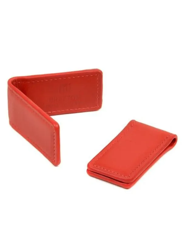 Кошелек Зажим для денег кожа BRETTON Clip red