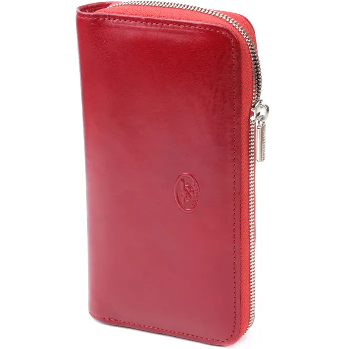 Жіночий гаманець на одне відділення з гладкої натуральної шкіри Tony Perotti 20861_1 (2943 rosso) Червоний