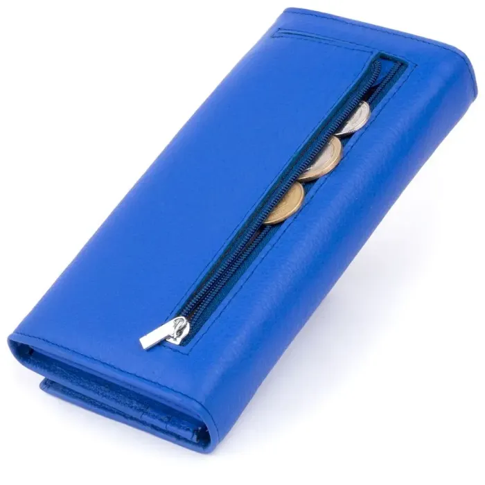 Гаманець на магнітах із клапаном жіночий ST Leather 19243 Синій