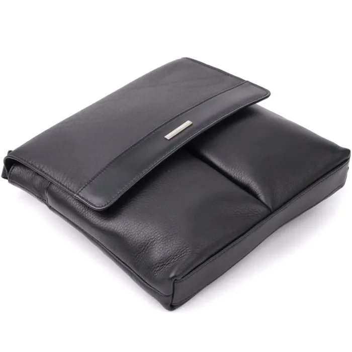 Чоловіча сумка через плече із зернистої натуральної шкіри Tony Perotti 20865_1 (9270G-25 nero) Чорний