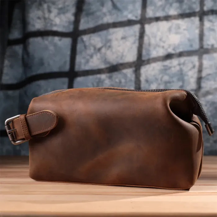 Чоловіча барсетка у вінтажному стилі з натуральної шкіри Vintage 15109 Коричневий