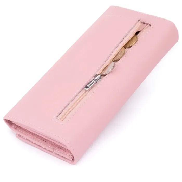 Гаманець на магнітах із клапаном жіночий ST Leather 19245 Рожевий