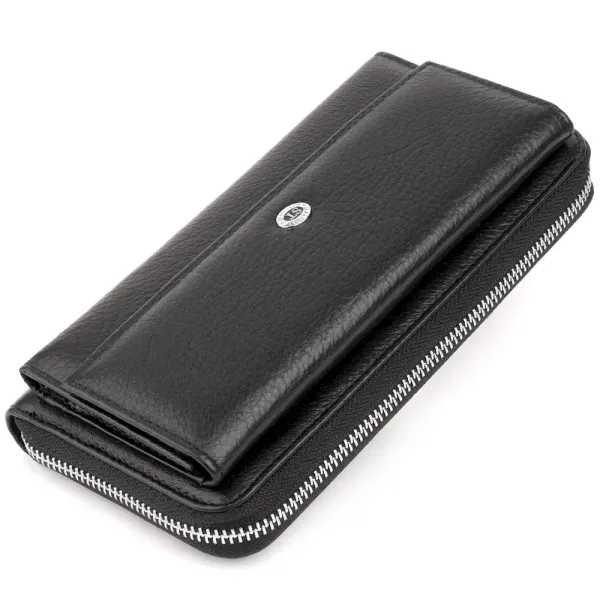 Шкіряний гаманець жіночий ST Leather 19292 Чорний