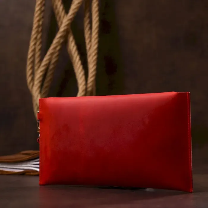 Жіноча vintage шкіряний тревел-косметичка Shvigel 16427 Червоний