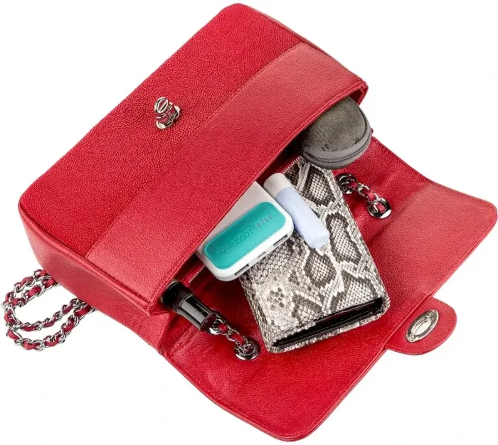 Сумка STINGRAY LEATHER 18223 из натуральной кожи морского ската Красный