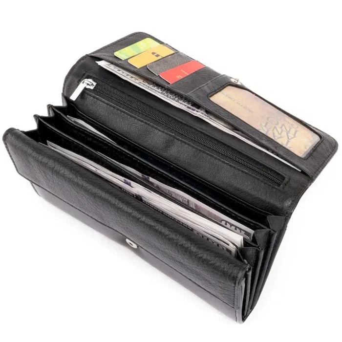 Гаманець шкіряний жіночий ST Leather 19284 Чорний