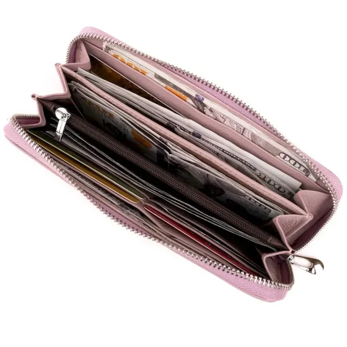 Клатч шкіряний жіночий ST Leather 19282 Ліловий