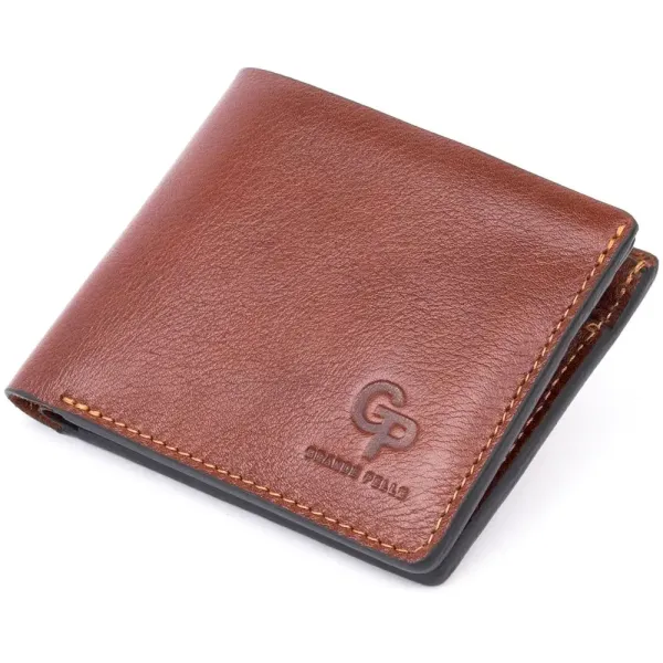 Горизонтальне портмоне в гладкій шкірі на магнітах GRANDE PELLE 11308