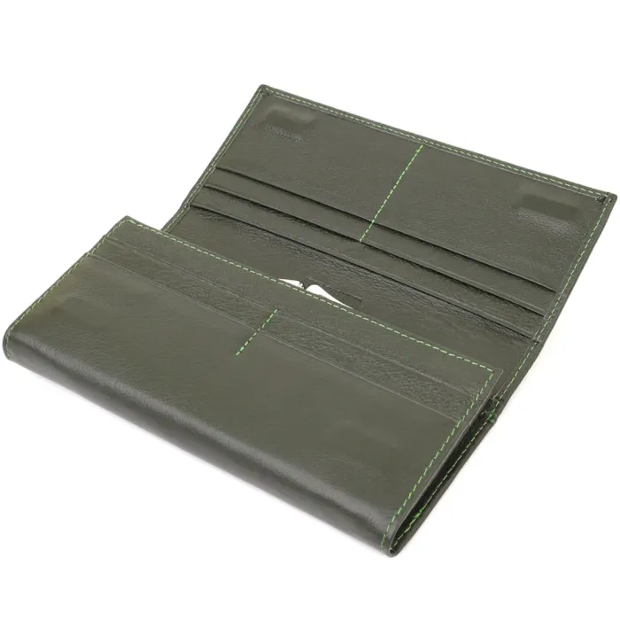Класичний гаманець для жінок на магніті ST Leather 22744 Зелений
