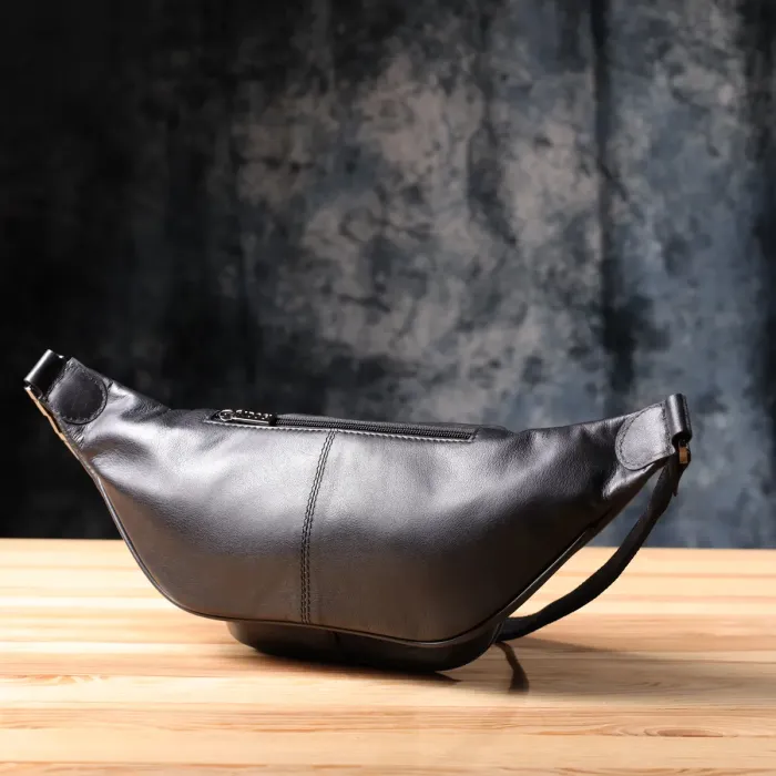 Цікава чоловіча сумка на пояс із гладкої натуральної шкіри Tony Perotti 20880_1 (6000 nero) Чорний