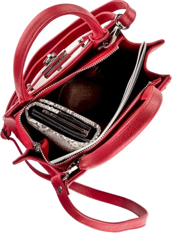 Сумка STINGRAY LEATHER 18222 из натуральной кожи морского ската Красная