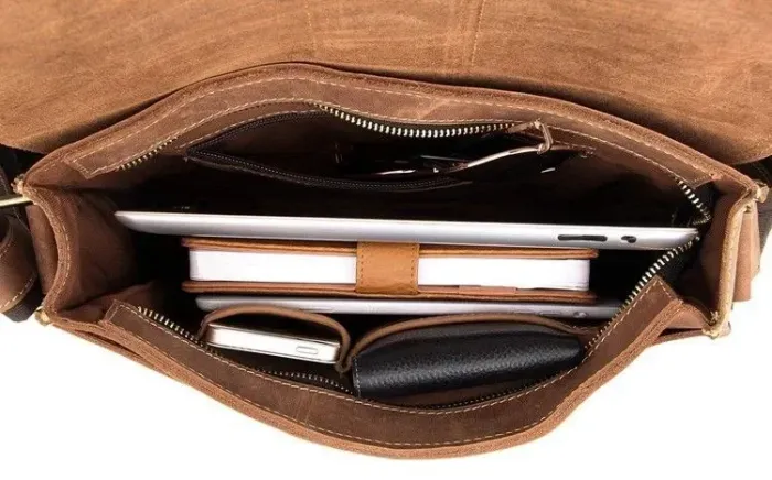 Сумка чоловіча Vintage 14231 у вінтажному стилі Коричнева