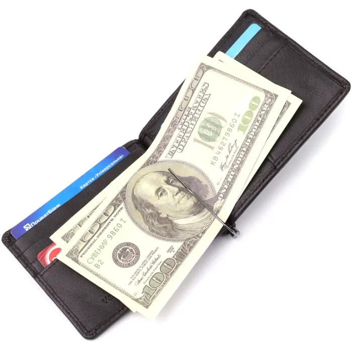 Стильний затискач для грошей з м'якої натуральної шкіри Tony Perotti 20847_1 (5000 moro) Коричневий