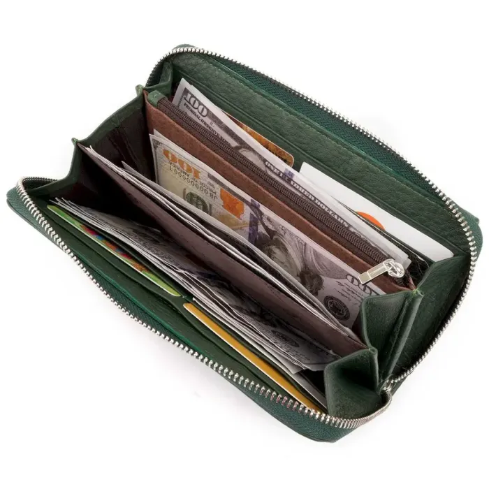 Шкіряний гаманець жіночий ST Leather 19294 Зелений