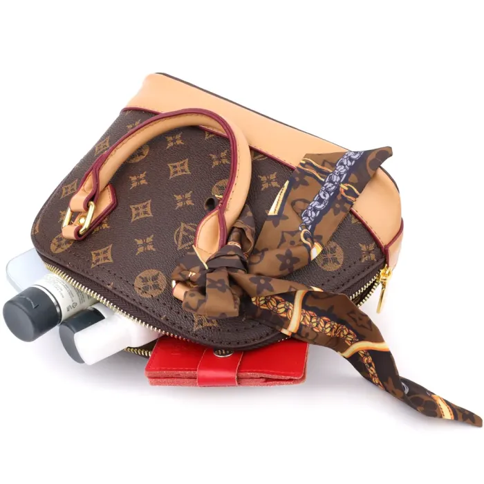 Каркасна жіноча сумка з екошкіри Vintage 15152 Коричневий