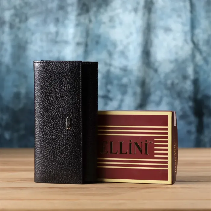 Класичний жіночий гаманець з натуральної шкіри CANPELLINI 20872_1 Чорний