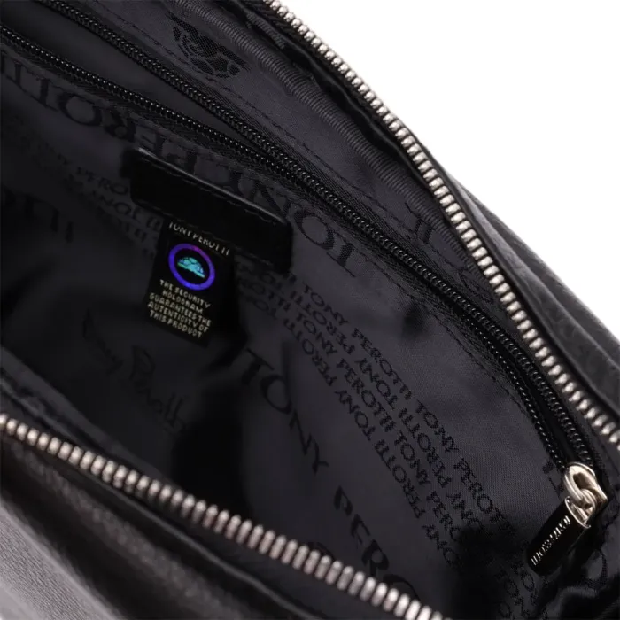 Цікава чоловіча сумка для планшета з м'якої натуральної шкіри Tony Perotti 20846_1 (9594-28 nero) Чорний