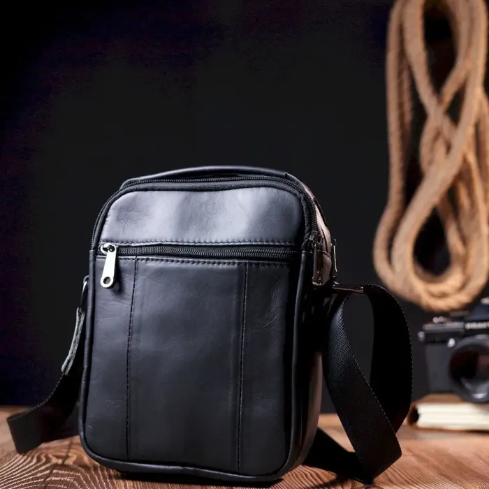 Сумка мужская Vintage 20828 кожаная Черный