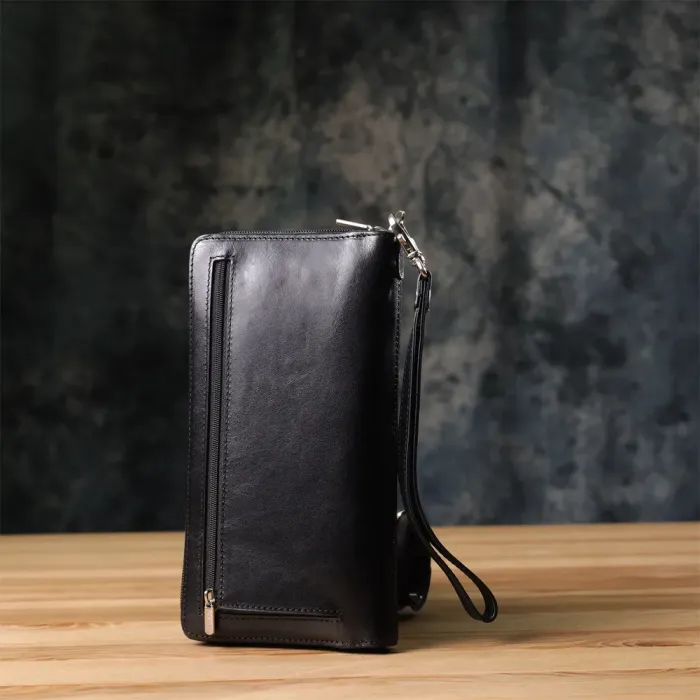 Чоловічий клатч на одне відділення з гладкої натуральної шкіри Tony Perotti 20860_1 (9770 nero) Чорний