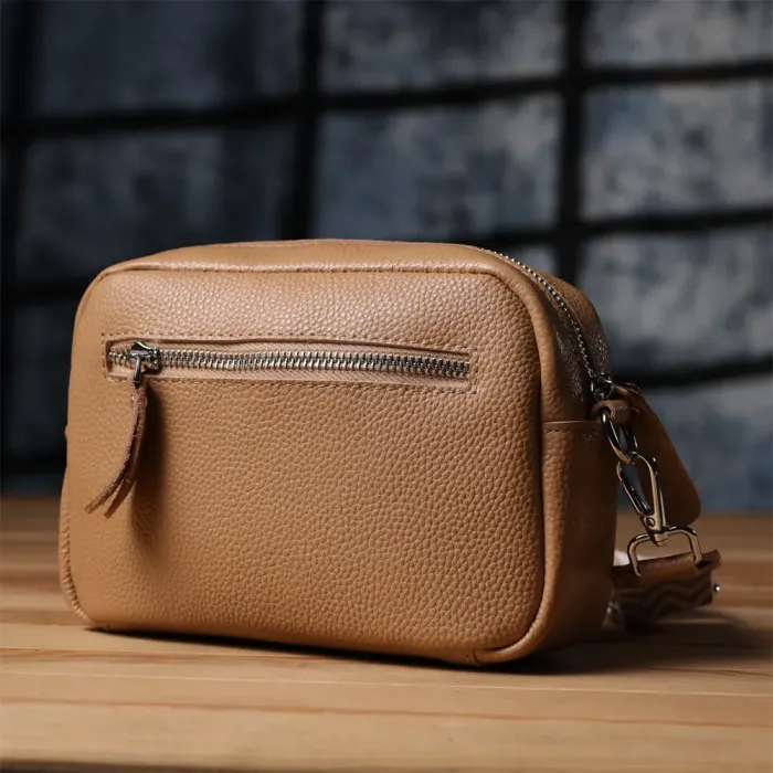 Жіноча сумка крос-боді з натуральної шкіри Vintage 15139 Бежевий