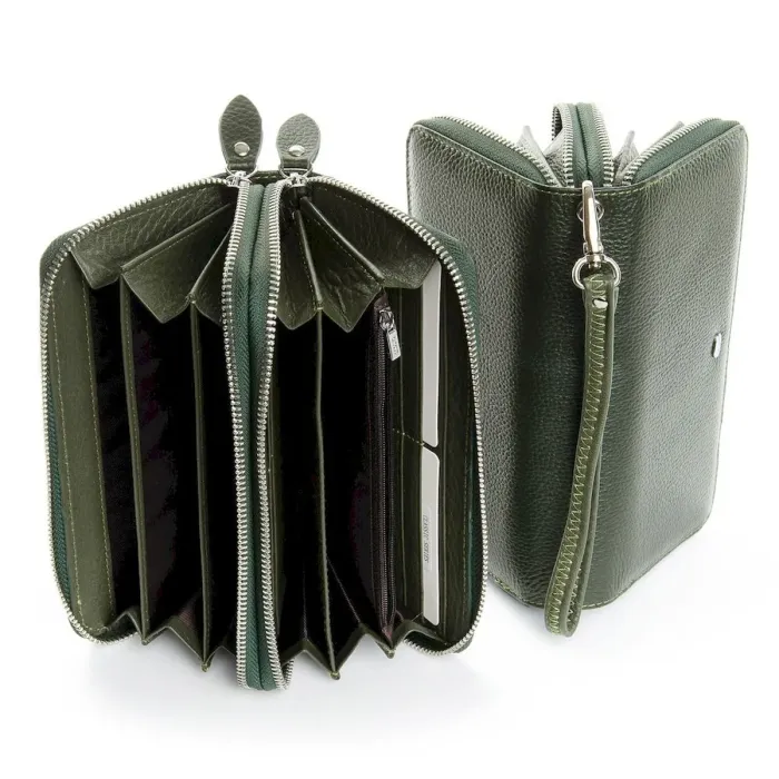 Жіночий гаманець Classic шкіряний Dr.Bond W39-3 dark-green