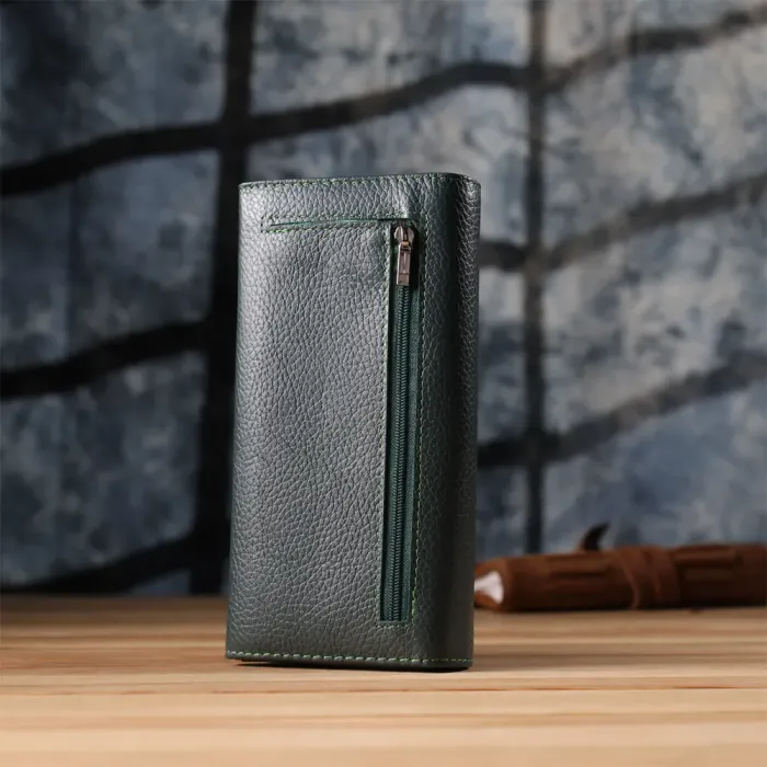 Модний гаманець для жінок із натуральної шкіри ST Leather 23099 Зелений