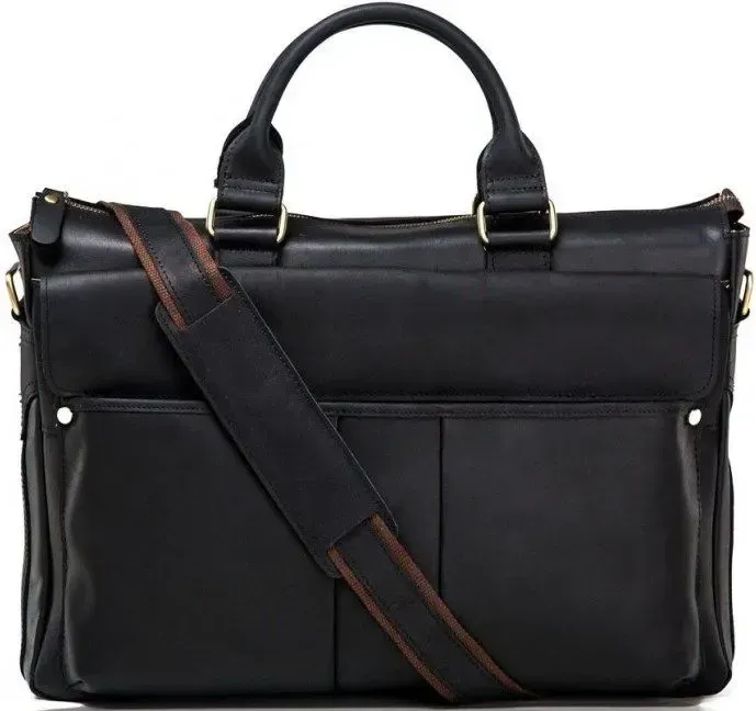 Сумка Vintage 14566 із натуральної шкіри Чорна