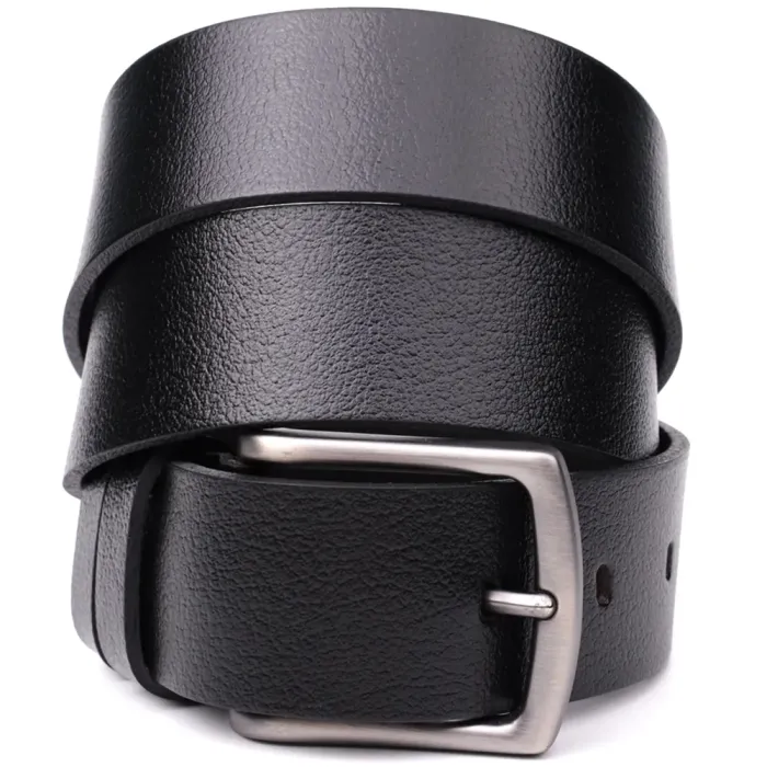Надійний чоловічий ремінь із натуральної шкіри BOND 22950 Чорний