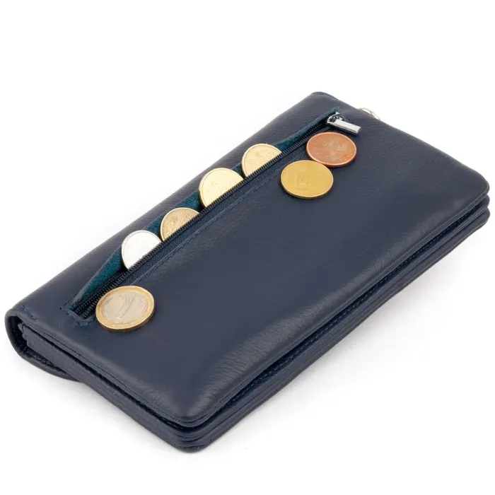 Клатч из кожи женский ST Leather 19317 Темно-синий