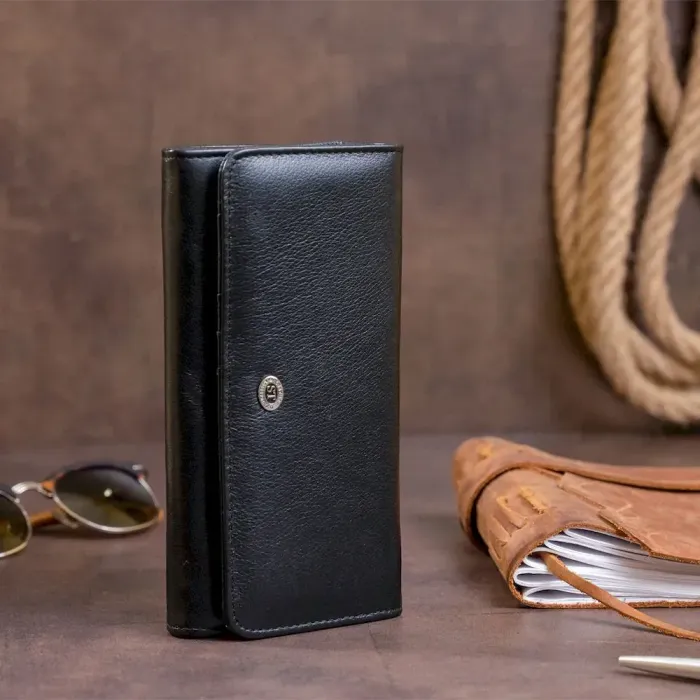 Гаманець шкіряний жіночий ST Leather 19284 Чорний