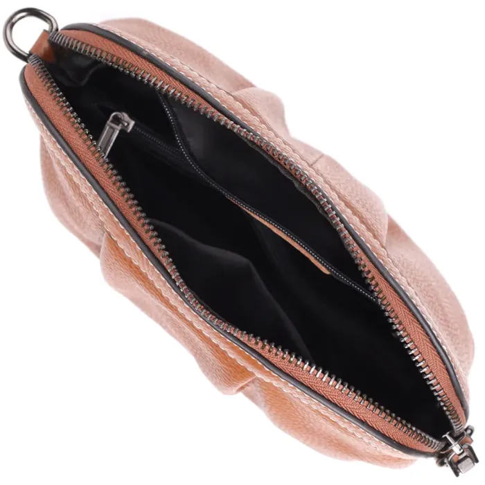 Жіноча сумка з драпіруванням з натуральної шкіри Vintage 22895