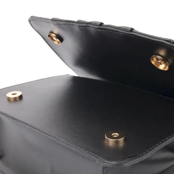 Стильна жіноча сумка зі шкірозамінника Vintage 18709 Чорний