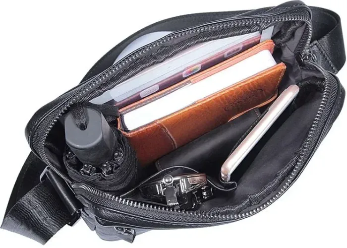 Сумка чоловіча Vintage 14486 Чорна