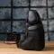 Стильна сумка для чоловіків з великою кількістю кишень із натуральної шкіри Vintage 22957 Чорний