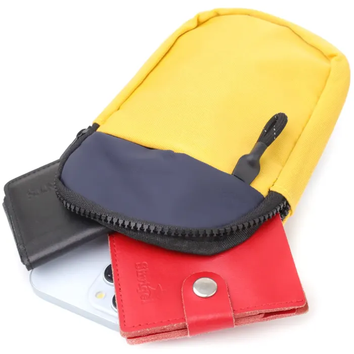 Слінг сумка для подорожей із якісного текстилю Vintage 15155 Жовтий