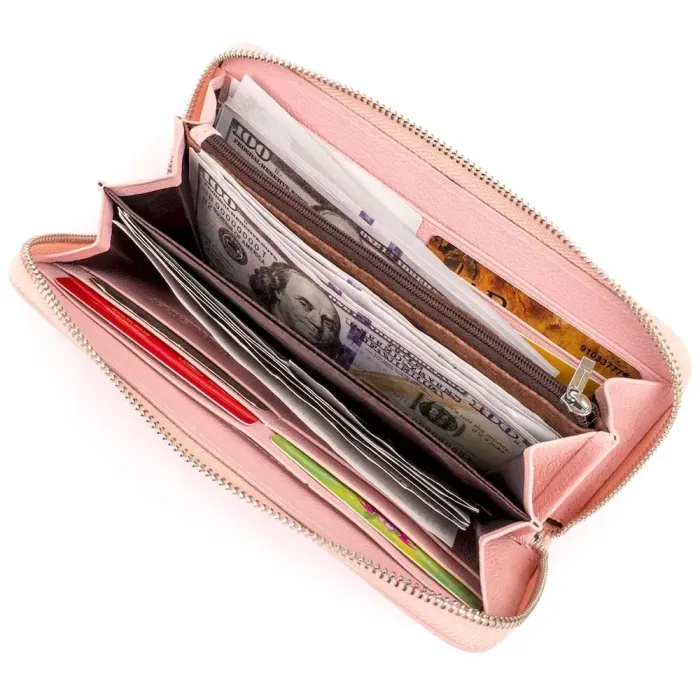 Гаманець пастельний ST Leather 19297 Рожевий