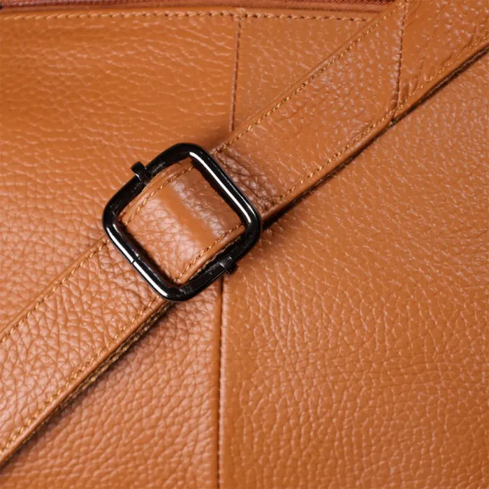 Жіноча сумка на два відділення з натуральної шкіри Vintage 23012 Коричневий