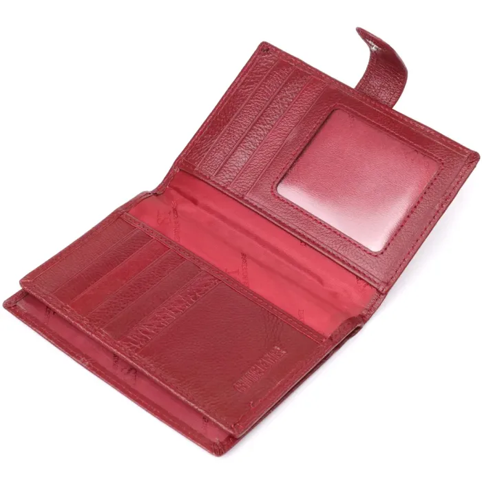 Стильна обкладинка на документи для жінок з натуральної шкіри ST Leather 23117 Бордовий