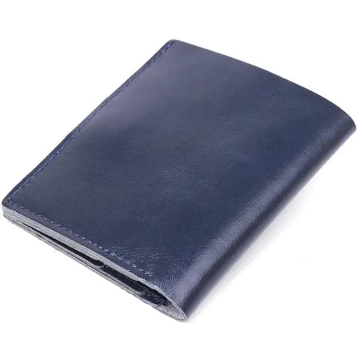 Зручний портмоне з натуральної шкіри Shvigel 16507 Синій