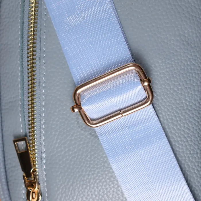 Незвичайна сумка жіноча на кожен день з натуральної шкіри Vintage 22902 Сіро-блакитний