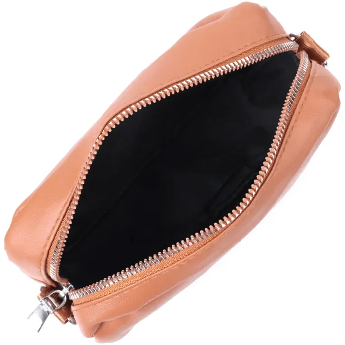 Жіноча сумка крос-боді з монетницею з екошкіри Vintage 22795 Рудий