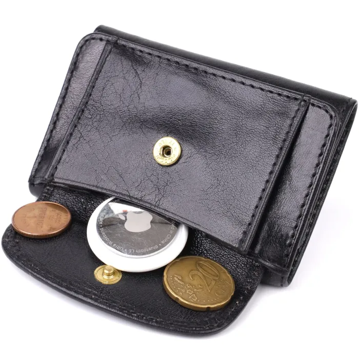 Компактний жіночий гаманець із глянсової натуральної шкіри Tony Perotti 20886_1 (1263 nero) Чорний