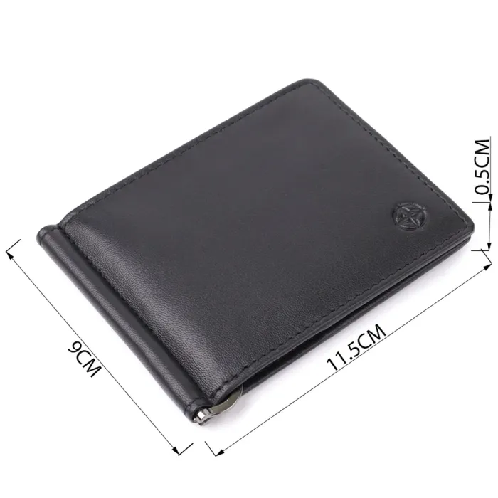 Модний затискач для грошей з м'якої натуральної шкіри Tony Perotti 20848_1 (5000 nero) Чорний