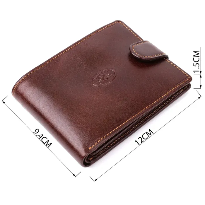 Чоловічий гаманець з гладкої натуральної шкіри Tony Perotti 20852_1 (396A-Q moro) Коричневий