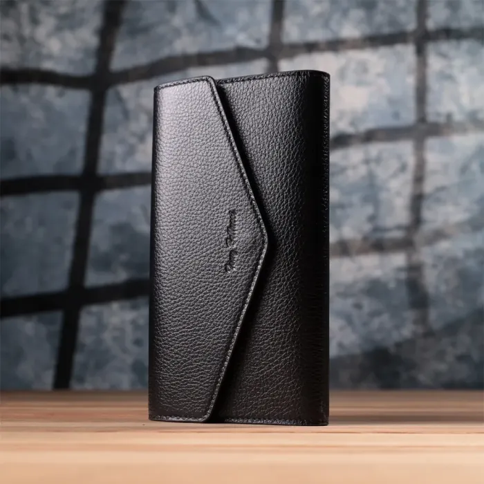 Містке портмоне для жінок з натуральної шкіри Tony Bellucci 22887 Чорний