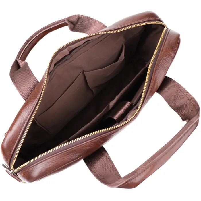 Стильний портфель для чоловіків із натуральної шкіри Vintage 23040 Коричневий