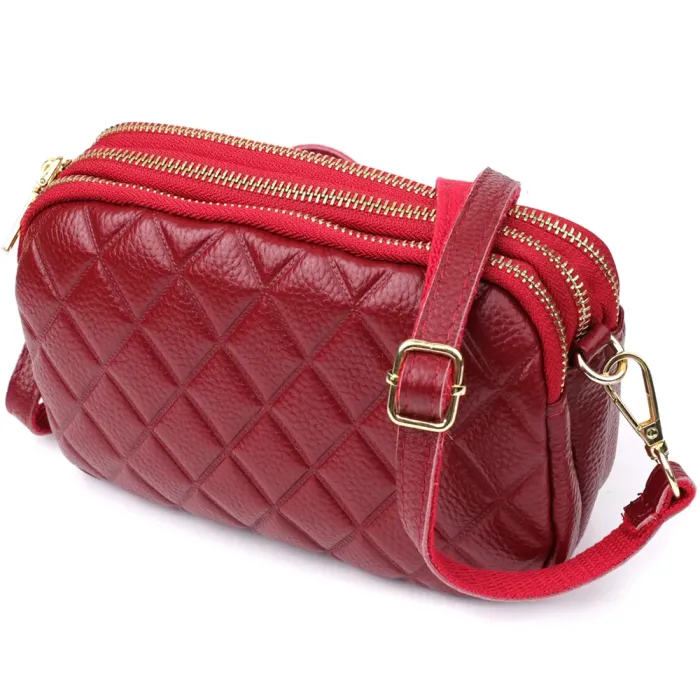 Сумка на три відділення для жінок з натуральної шкіри Vintage 22889