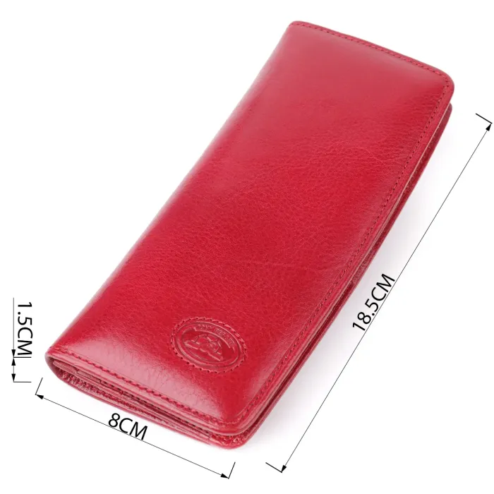 Стильний жіночий гаманець із глянсової натуральної шкіри Tony Perotti 20895_1 (2701Z rosso) Червоний