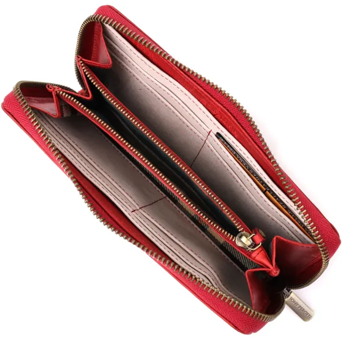 Унікальний жіночий гаманець з матової натуральної шкіри Tony Perotti 20834_1 (2250 rosso) Червоний