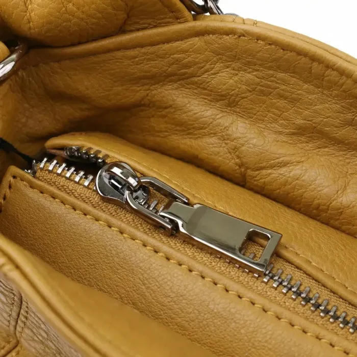Практична сумка жіноча з натуральної шкіри Vintage 22991 Жовтий